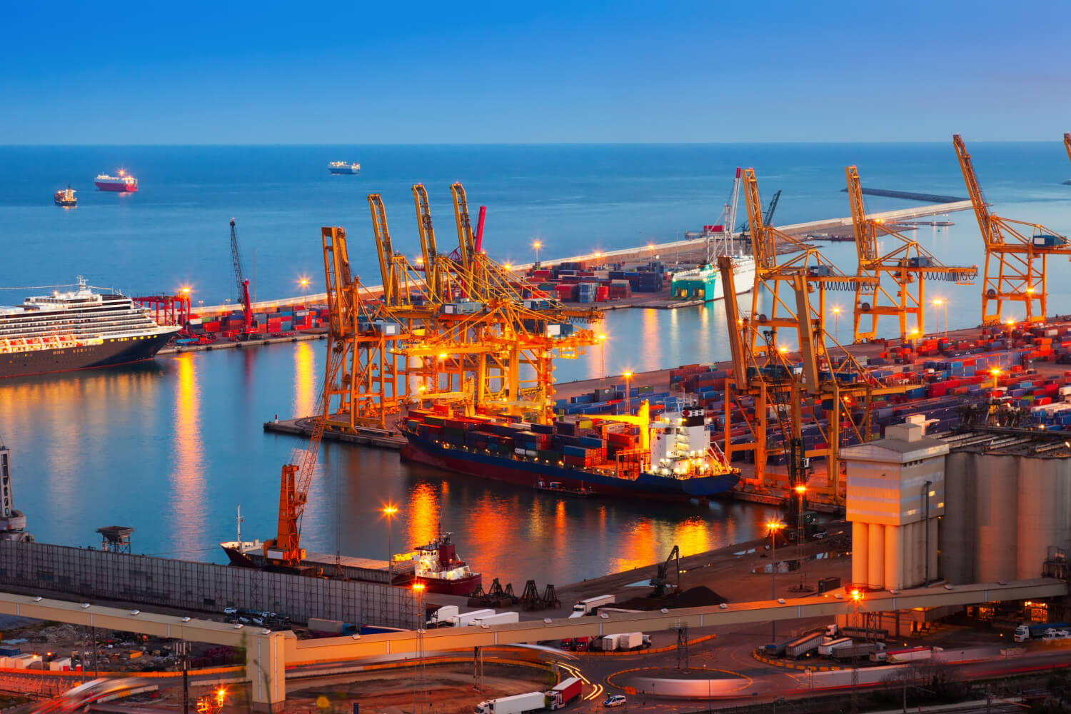 Container de importação e exportação